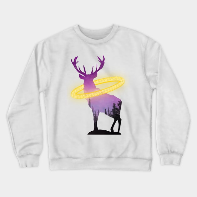 Deer nature #2 Crewneck Sweatshirt by euglenii